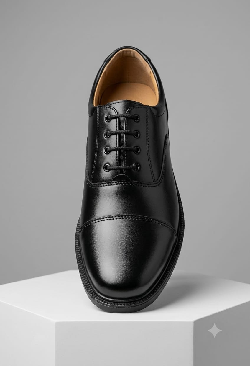 Men's Black Leather Oxford Formal Shoes