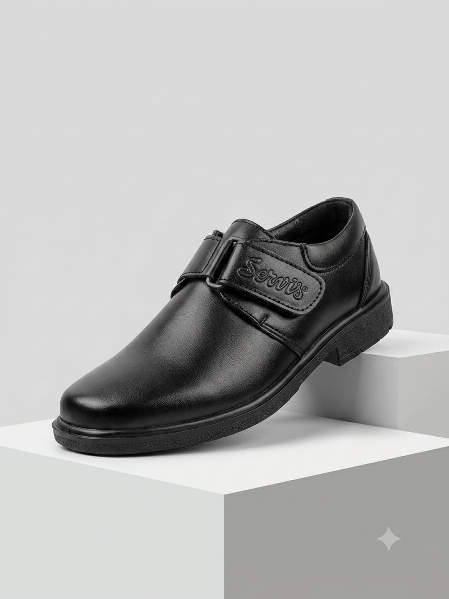 Black Velcro School Shoes