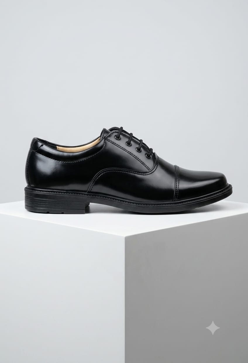Men's Black Leather Oxford Formal Shoes
