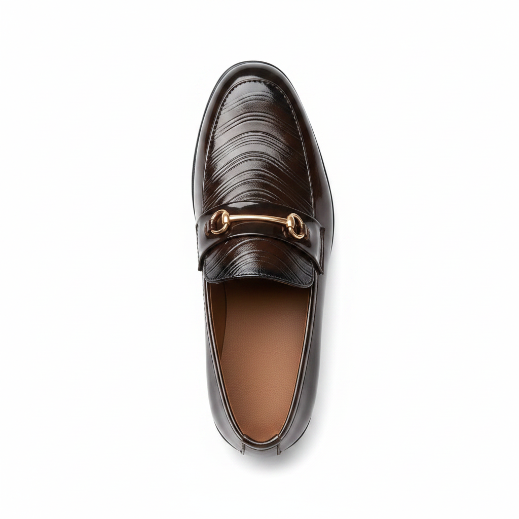 Brown Patent Top
