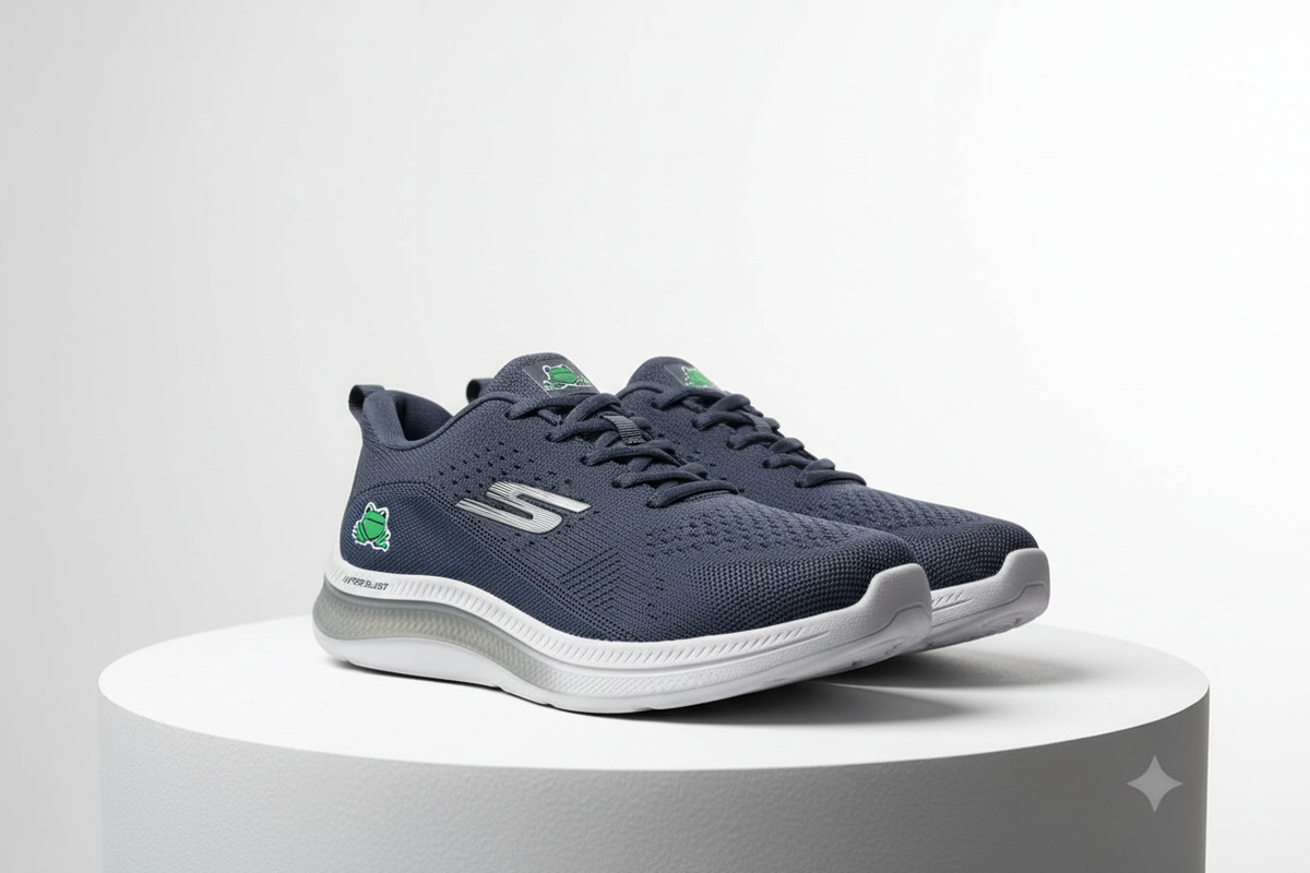 Grey Hyper Burst Sneakers - Front View
