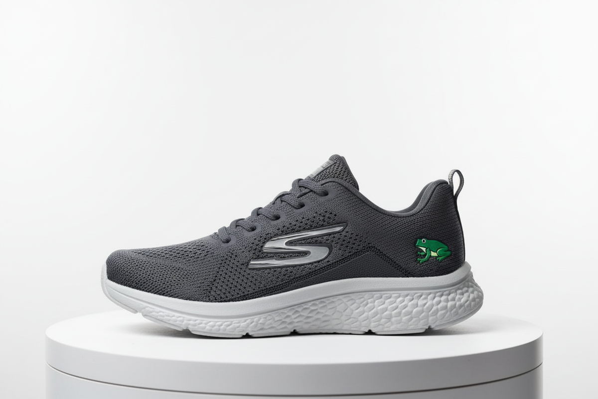 Grey Hyper Burst Sneakers - Side View