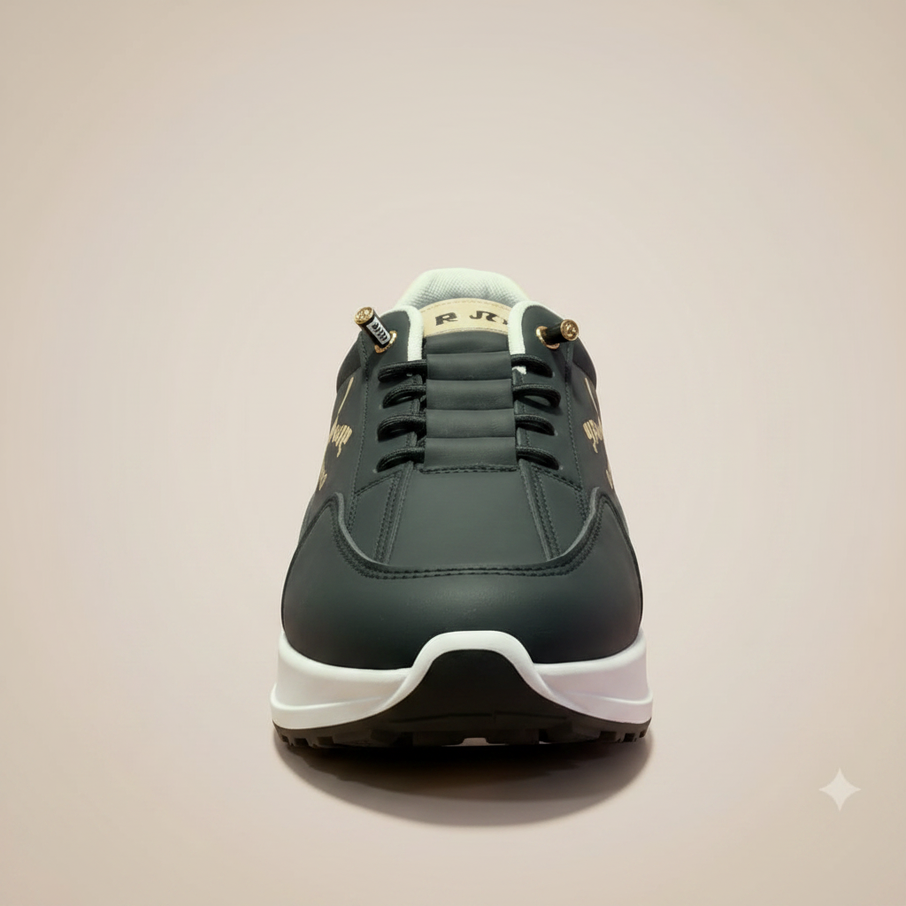 Dark Green R Sport Fashion Sneaker - Front View