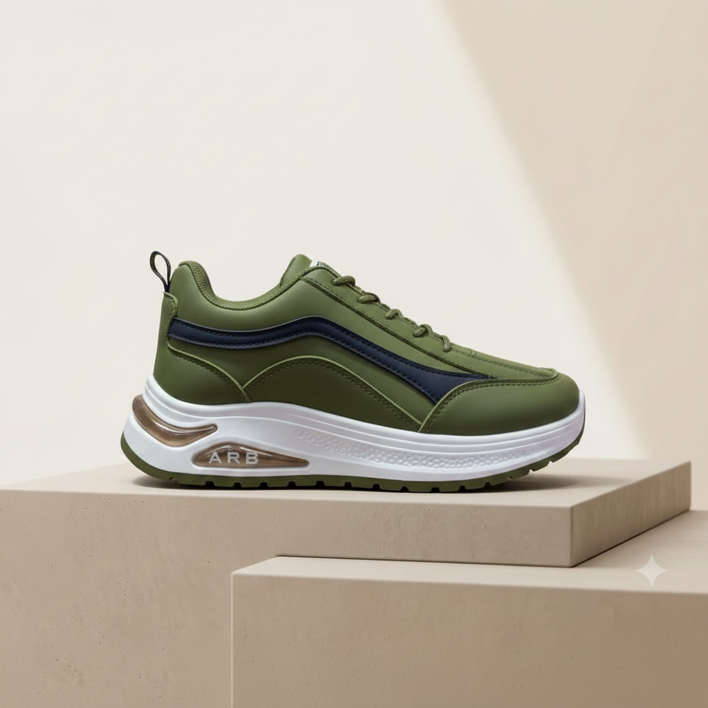 Olive Sneaker - Side View